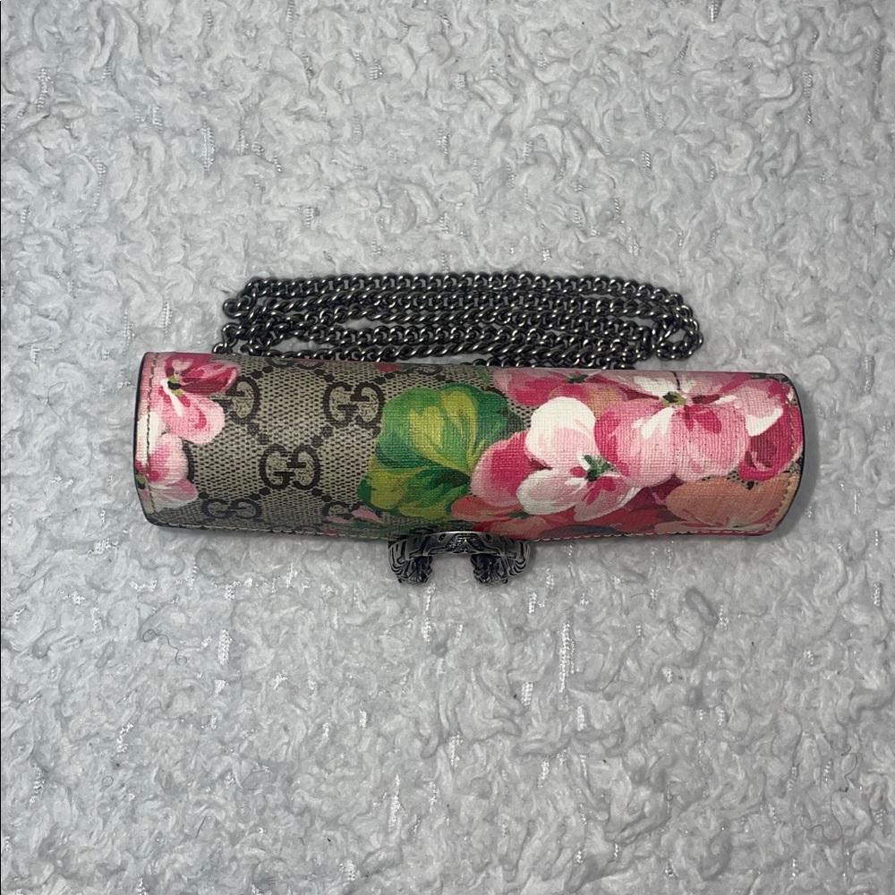 Gucci Dionysus GG Supreme Floral Pink Blooms Super Mini Chain Crossbody Bag - Picture 7 of 17